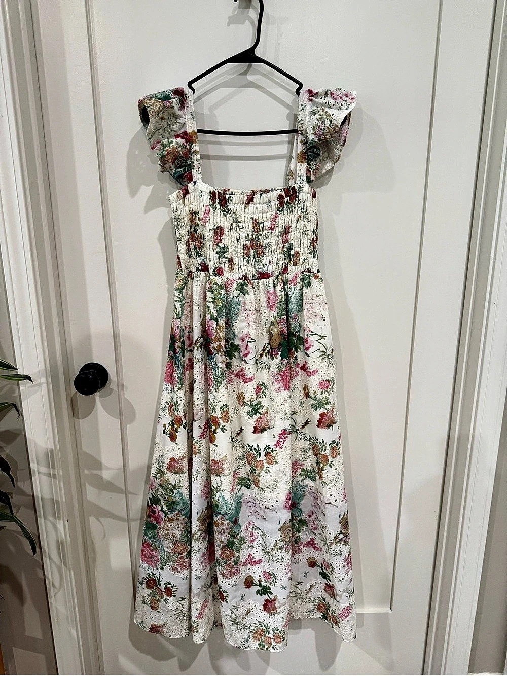Sunday in Brooklyn Floral Maxi Dress White & Pink Like New